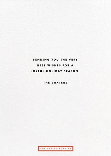 Merry Blocks - Holiday Card by The Indigo Bunting - Back