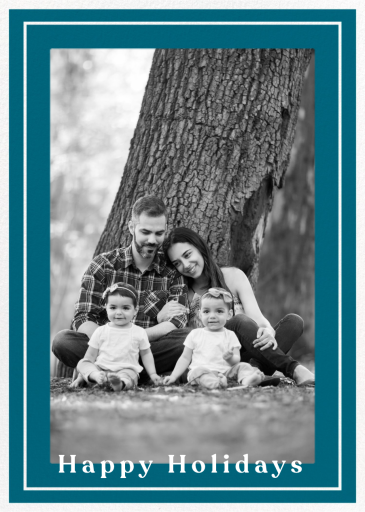 Double Border Photo - Holiday Card by Paperless Post