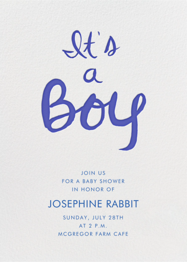 Brilliant Boy - Baby Shower Invitation by Linda and Harriett