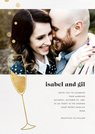 Champagne Flute (Photo) - Wedding Invitation by Paperless Post