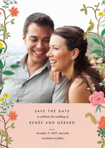 Shanghai Garden (Photo Save the Date) - Invitation by Rifle Paper Co.