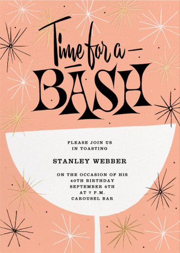 Time for a Bash Cocktail - Invitation by Paperless Post