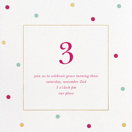 Spotted Frame - Invitation by Sugar Paper