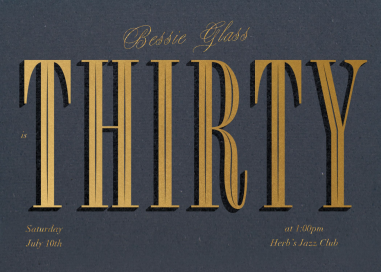 Gold Year - 30th Birthday Invitation by Paperless Post