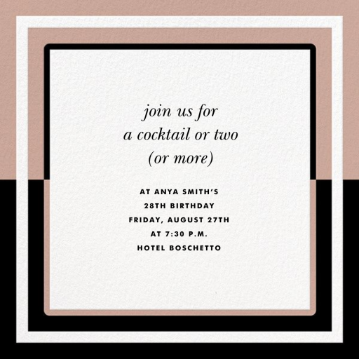 Colorblocked Border - Invitation by kate spade new york