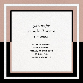 Colorblocked Border - Birthday Invitation by kate spade new york