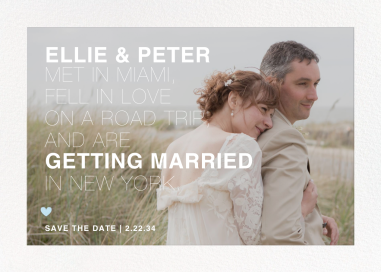 Memoir (Photo Save the Date) by Paperless Post