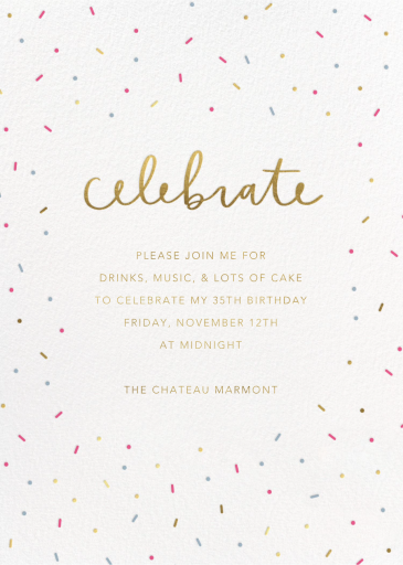Mixed Confetti - Invitation by Sugar Paper