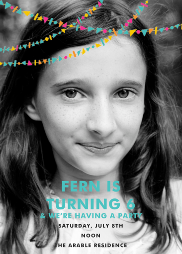 Streamer Shapes (Photo) - Birthday Invitation by Paperless Post