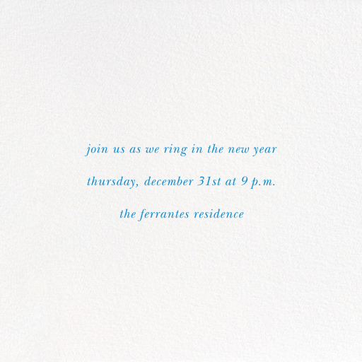 New Year Baronial - New Year's Eve Invitation by kate spade new york - Back
