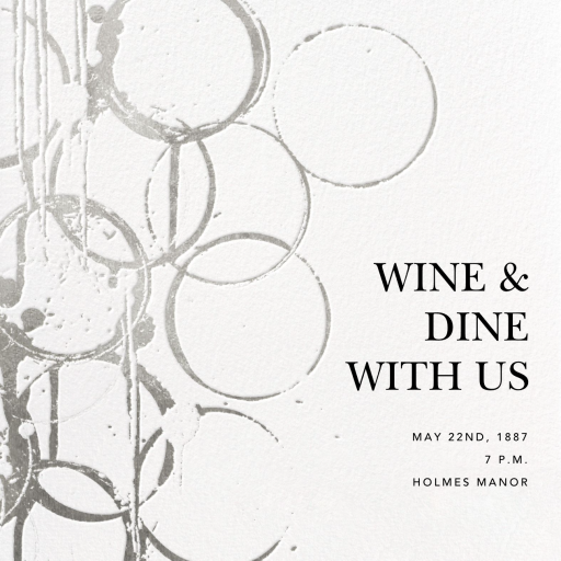 Metallic Circles Watermark - Cocktail Party Invitation by Kelly Wearstler