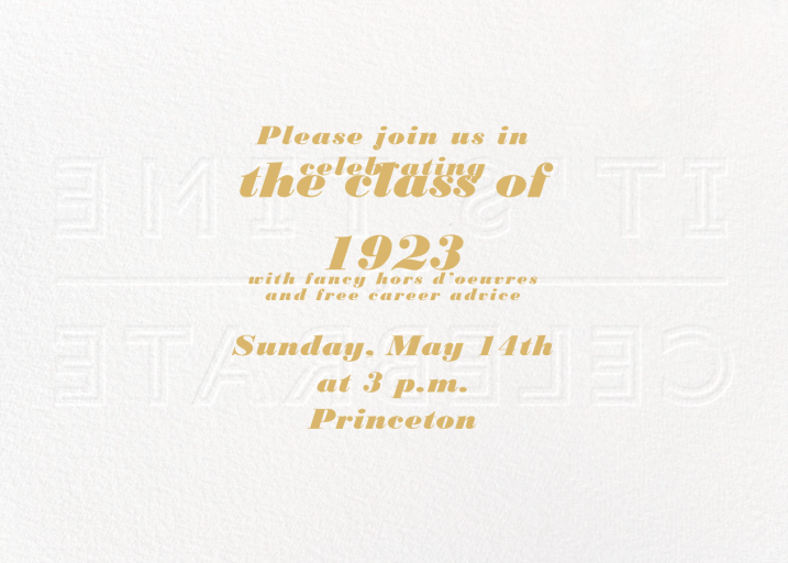 It's Time To Celebrate - Graduation Party Invitation by Paperless Post - Back