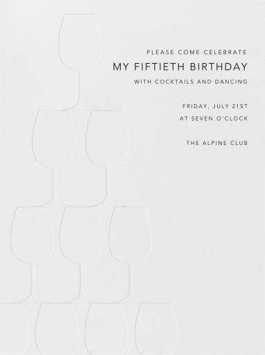 Wineglass Pyramid - Corporate Reception Invitation by Paperless Post