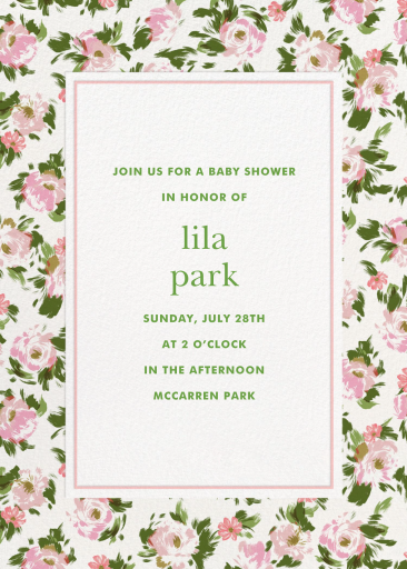 Antique Floral Border - Baby Shower Invitation by kate spade new york