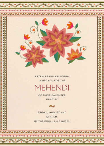 Floral Stitching - Invitation by Chand Sitara