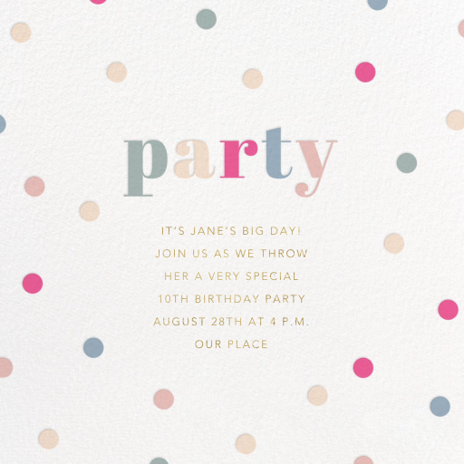 A Little Party by Sugar Paper
