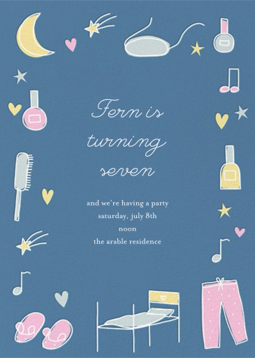 Slumber Party - Birthday Invitation by Little Cube