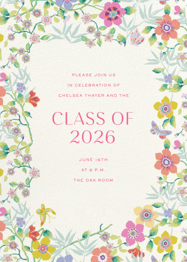 Mini pabellón - Invitación para la fiesta de graduación de Liberty