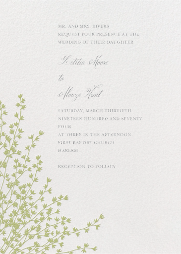 Forsythia Crane - Invitation by Crane & Co.