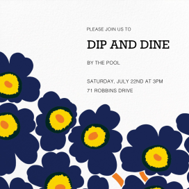 Unikko (Square) - BBQ Invitation by Marimekko