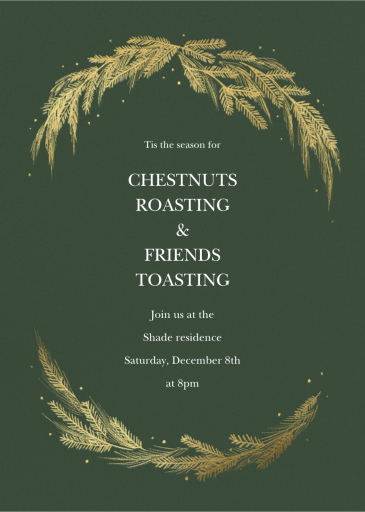 Wintergreen Frame - Winter Party Invitation by Paperless Post