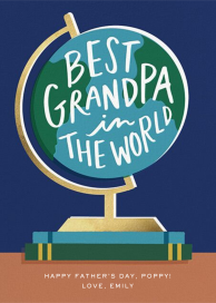 Grandpa Globe - Greeting Card by Cheree Berry Paper & Design