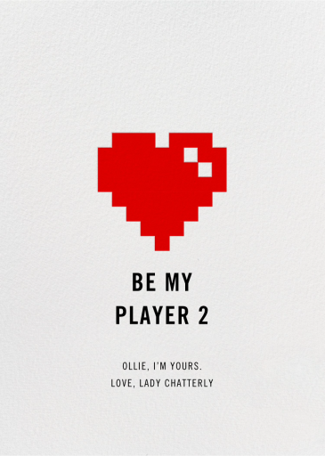 8Bit Heart - Greeting Card by Paperless Post