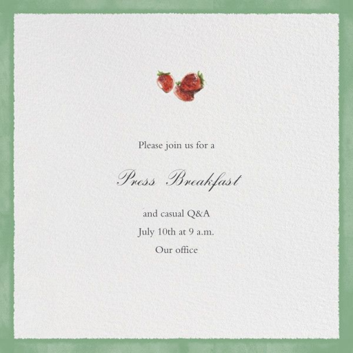 Breakfast in Bed - Business Invitation by Paperless Post - Back