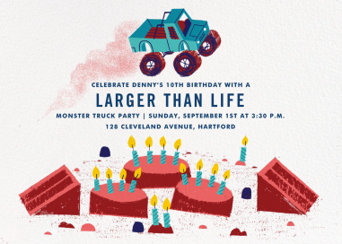 Monster Cake Rally by Paperless Post