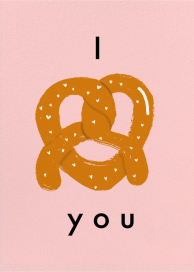 Pretzel Heart - Valentine's Day Card by Carolyn Suzuki Studio