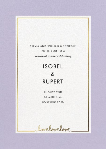 Thirds a Charm - Rehearsal Dinner Invitation by kate spade new york