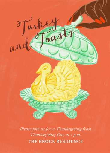 Turkey Butter Dish Invitation