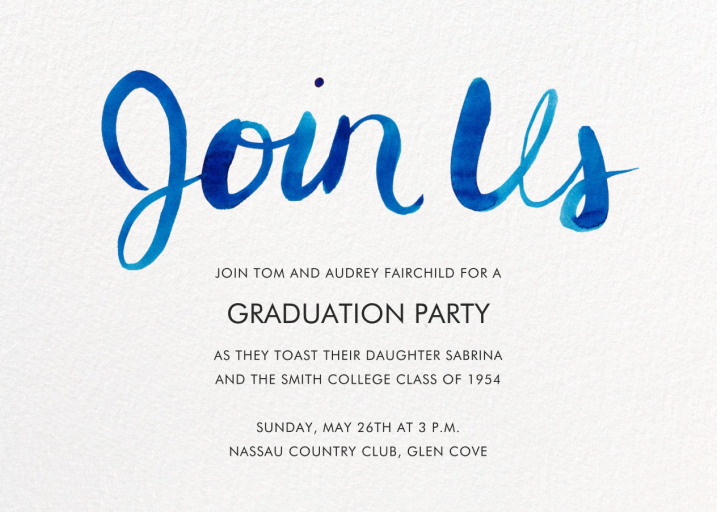Join Us (Horizontal) - Graduation Party Invitation by Linda and Harriett