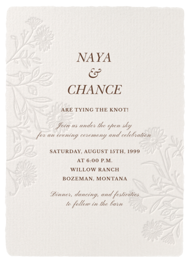 Wildflower Impressions - Wedding Invitation by Paperless Post