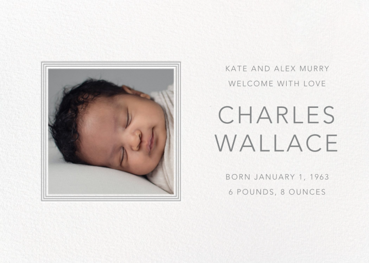 Square Frame - Birth Announcement by Paperless Post