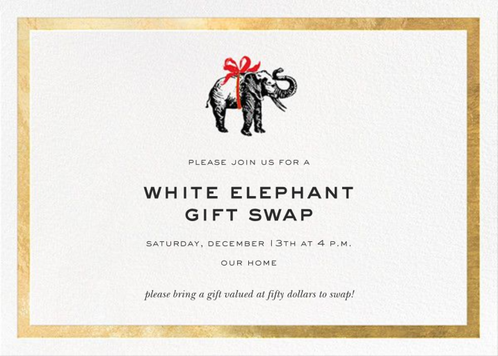 Wrapped Elephant - Holiday Party Invitation by kate spade new york