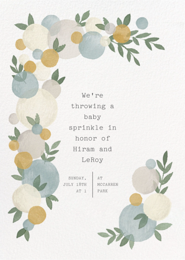 Watercolor Balloon Arch - Baby Shower Invitation by Paperless Post