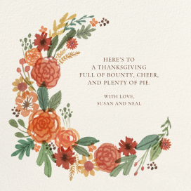 Autumn Garland - Thanksgiving Card by Paperless Post