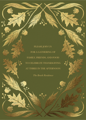 Foil Foliage - Invitation by Paperless Post