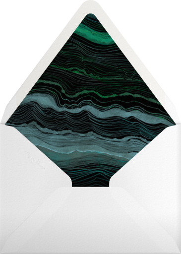 Blue Abstract Marble Thank You Card Envelope