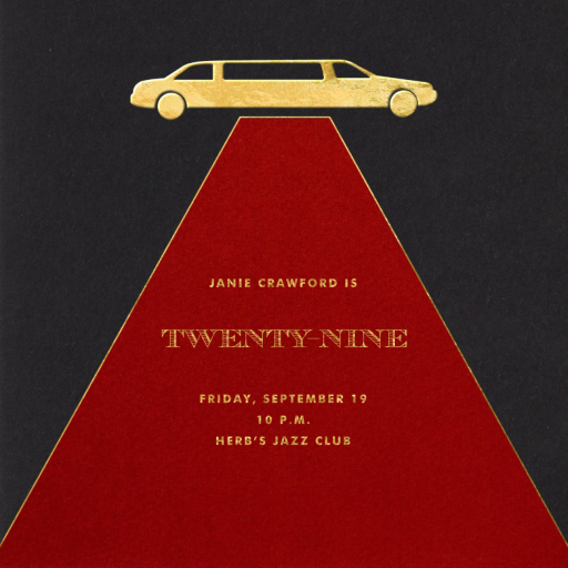 Red Carpet - Wedding Invitation by Paperless Post