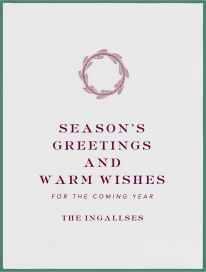 Classic Wreath with Motif by Paperless Post