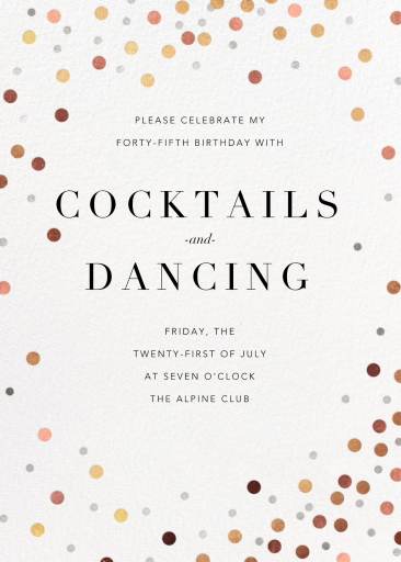 Coriandoli - Birthday Invitation by Paperless Post