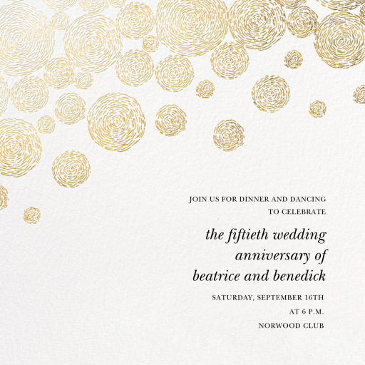 Radiant Swirls (Square) - Invitation by Oscar de la Renta