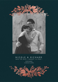 Floral Silhouette (Portrait Photo Save the Date) - Save the Date by Rifle Paper Co.