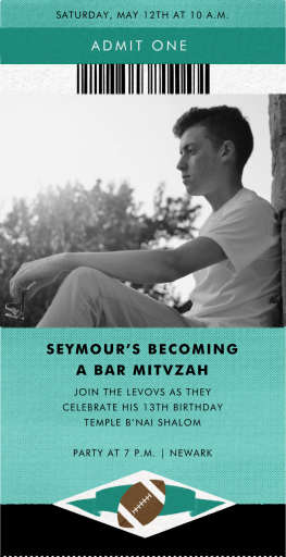 Courtside Seats - Bar & Bat Mitzvah Invitation by Paperless Post