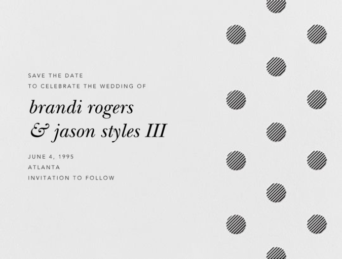 Polka Dot (Save The Date) by Oscar de la Renta