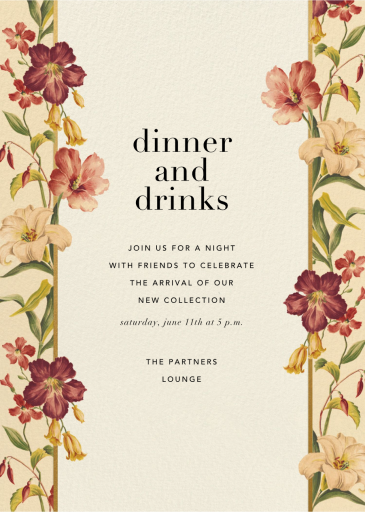 Classic Blossom - Dinner Party Invitation by Cabana