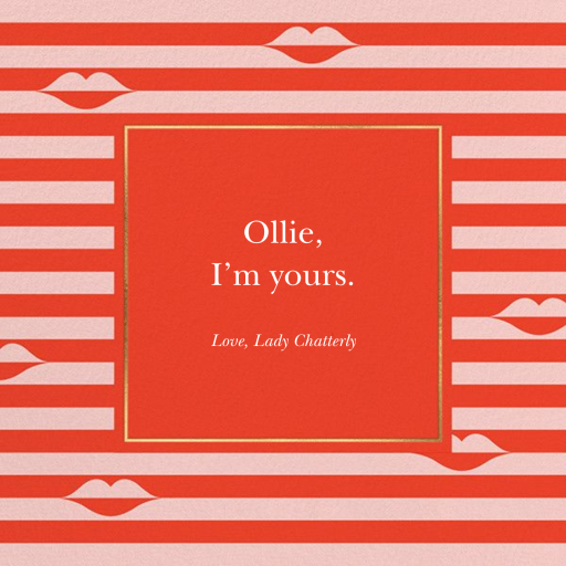 Sealed Lips Photo - Valentine's Day Card by kate spade new york - Back