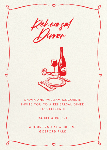 Sweetheart Table - Rehearsal Dinner Invitation by Paperless Post